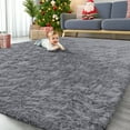 thumbnail image 1 of Buganda Area Rugs for Living Room 9'X12', Soft and Fluffy Shaggy Carpet for Pets, Machine Washable Floor Rugs for Bedroom, Light Grey, 1 of 7