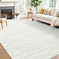 thumbnail image 1 of Buganda Area Rugs for Living Room, Non-Slip Bedroom Bedside Carpet, Modern Indoor Washable Area Rug, 5'x8', Cream, 1 of 5
