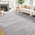 thumbnail image 1 of Buganda Area Rugs for Living Room, Non-Slip Bedroom Bedside Carpet, Modern Indoor Washable Area Rug, 5'x8', Light Grey, 1 of 5