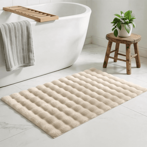 Buganda Area Rugs for Living Room, Soft Shaggy Rug for Bedroom , Non Slip Machine Washable Carpet, Beige, 2'x3'