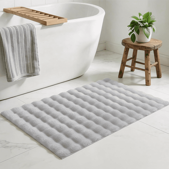 Buganda Area Rugs for Living Room, Soft Shaggy Rug for Bedroom , Non Slip Machine Washable Carpet, Light Grey, 2'x3'