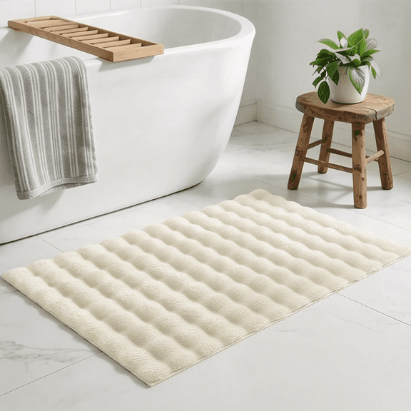 Buganda Area Rugs for Living Room, Soft Shaggy Rug for Bedroom , Non Slip Machine Washable Carpet, Off-white, 2'x3'