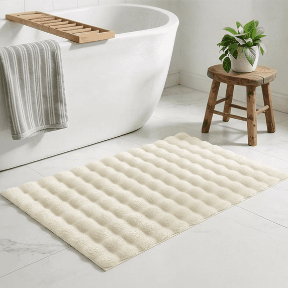 Buganda Area Rugs for Living Room, Soft Shaggy Rug for Bedroom , Non Slip Machine Washable Carpet, Off-white, 2'x3'