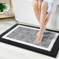 thumbnail image 1 of Buganda Bathroom Rugs and Mats, Extra Soft and Absorbent Microfiber Bath Mats, Non-Slip Shaggy Bath Carpets, 24x36, Black, 1 of 8