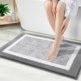thumbnail image 1 of Buganda Bathroom Rugs and Mats, Extra Soft and Absorbent Microfiber Bath Mats, Non-Slip Shaggy Bath Carpets, 24x36, Grey, 1 of 7