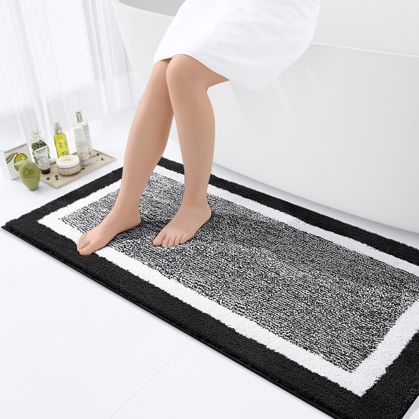 Buganda Bathroom Rugs and Mats, Extra Soft and Absorbent Microfiber ...