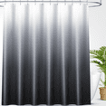 thumbnail image 1 of Buganda Black Ombre Shower Curtain, Waterproof & Mildew Resistant Bathroom Curtain, Heavy Duty with 12 Hooks, 72x72 Inches, 1 of 9