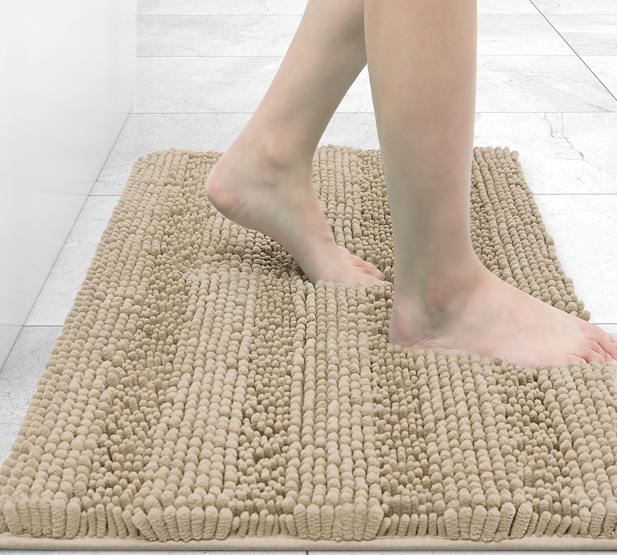 Buganda, Bathroom Rug, 20x30, Chenille Striped, Extra Soft Absorbent ...