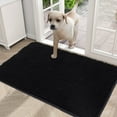 thumbnail image 1 of Buganda Dog Door Mats and Rugs, Washable Mat for Dog Paws, Absorbs Moisture and Dirt, Chenille Indoor Door Mats, 30x20, Black, 1 of 9