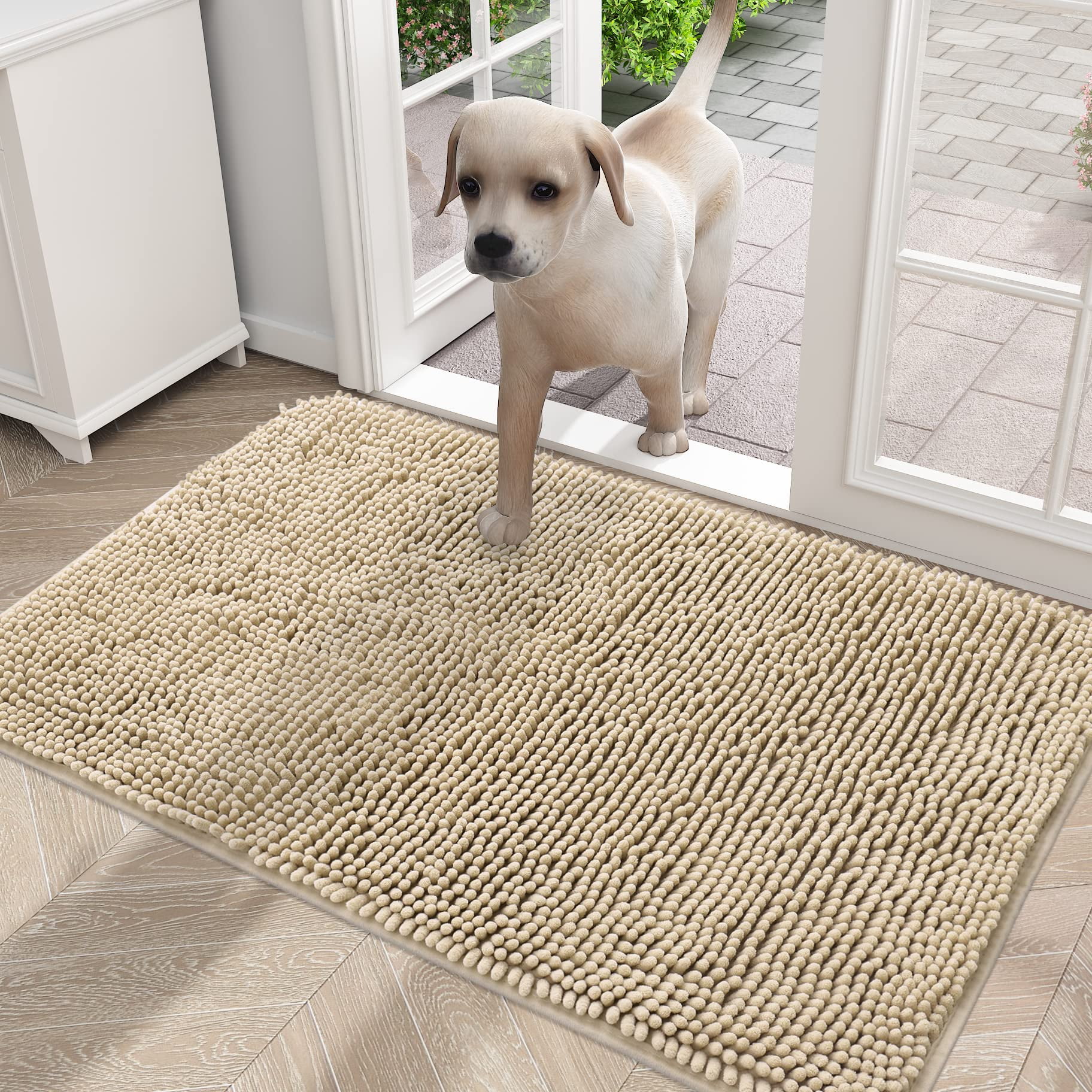 Buganda Dog Door Mats and Rugs, Washable Mat for Dog Paws, Absorbs ...