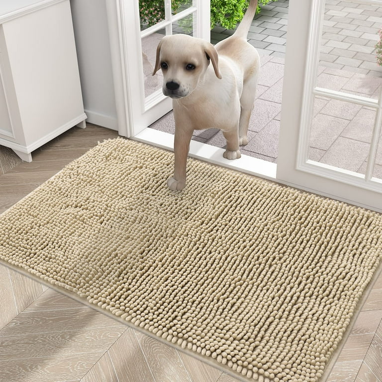 Buganda Dog Door Mats and Rugs, Washable Mat for Dog Paws, Absorbs