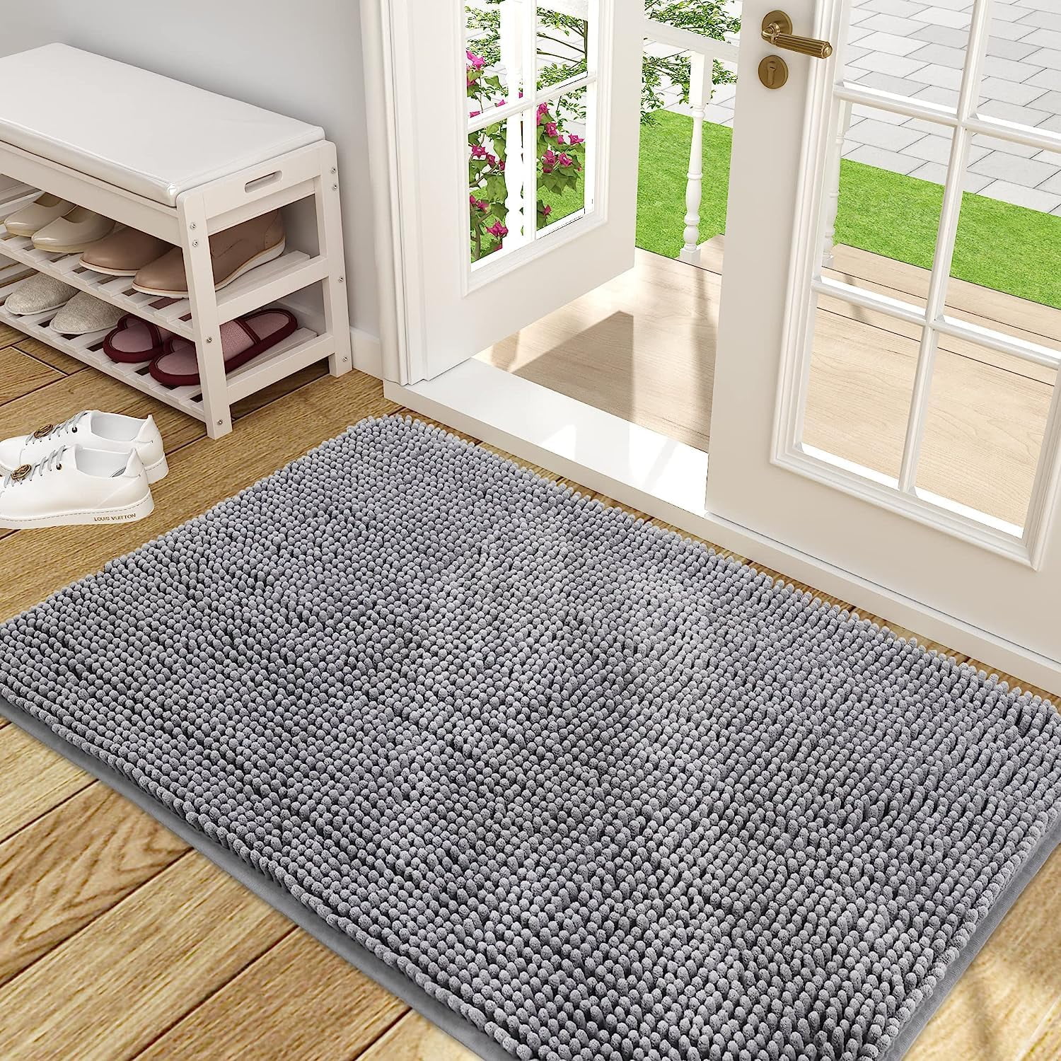 Buganda Dog Door Mats and Rugs, Washable Muddy Mats for Dog Paws ...