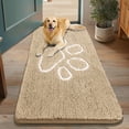 thumbnail image 1 of Buganda Dog Door Mats for Muddy Paws, Washable Dirt Trapper Front Door Rugs, Non-Slip Absorbent Chenille Indoor Doormats(48"x30", Beige), 1 of 8