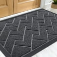 thumbnail image 1 of Buganda Door Mat Outside, Waterproof Low Profile Welcome Mat, Heavy Duty Rubber Doormats for Outside Entry 36x24, Grey, 1 of 3