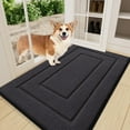 thumbnail image 1 of Buganda Door Mat for Inside, Absorbs Moisture and Low Profile Doormat Outdoor, Dirt Trapper Rugs for Entryway, 24"x36", Dark Grey, 1 of 8
