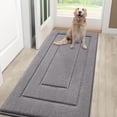 thumbnail image 1 of Buganda Door Mat for Inside, Absorbs Moisture and Low Profile Doormat Outdoor, Dirt Trapper Rugs for Entryway, 30"x48", Grey, 1 of 8