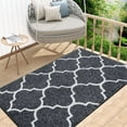 thumbnail image 1 of Buganda Extra Large Indoor Door Mat, 32"x 48", Non Slip Low-Profile Entrance Rug Front Inside Doormats Dirt Trapper Entry Door Rugs for Entryway, Black Trellis, 1 of 9