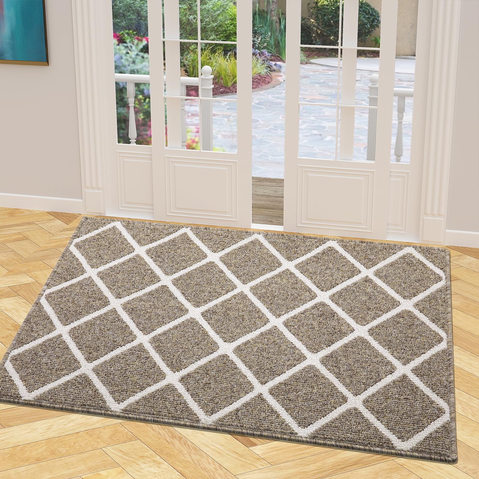 Buganda Extra Large Indoor Door Mat, 32"x 48", Non Slip LowProfile
