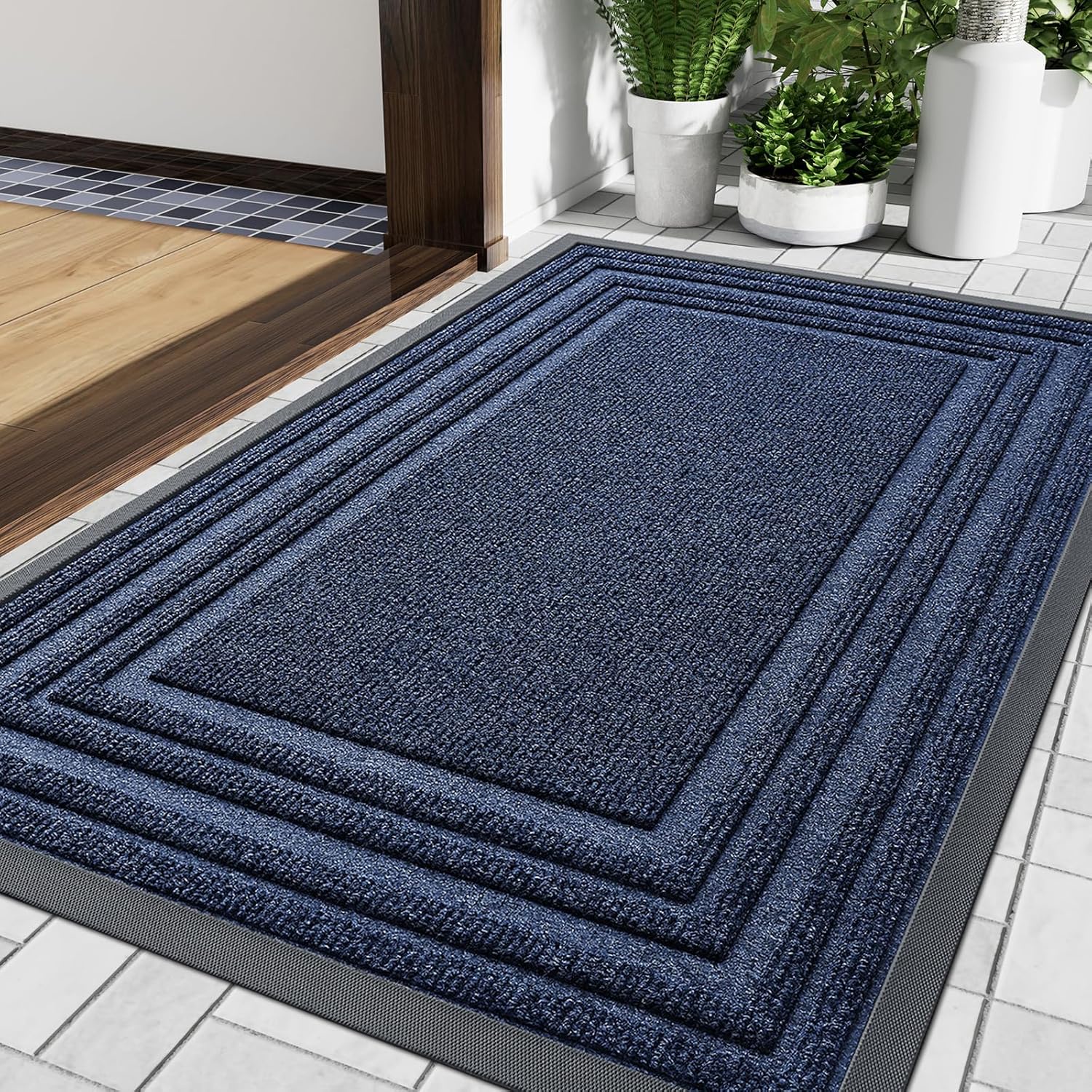 Buganda Heavy Duty Door Mats, Non Slip Waterproof Rubber Doormats for ...