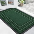 thumbnail image 1 of Buganda Heavy Duty Door Mats, Non Slip Waterproof Rubber Doormats for Outdoor and Indoor, Low Profile Dirt Trapper Entry Rugs, 36"x24", Green, 1 of 8