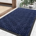 thumbnail image 1 of Buganda Heavy Duty Door mat, 24"x36" Low Profile Rubber Doormat, Non-Slip Outdoor & Indoor Entrance Rug, All-Weather Dirt Trapper, Navy Blue, 1 of 8
