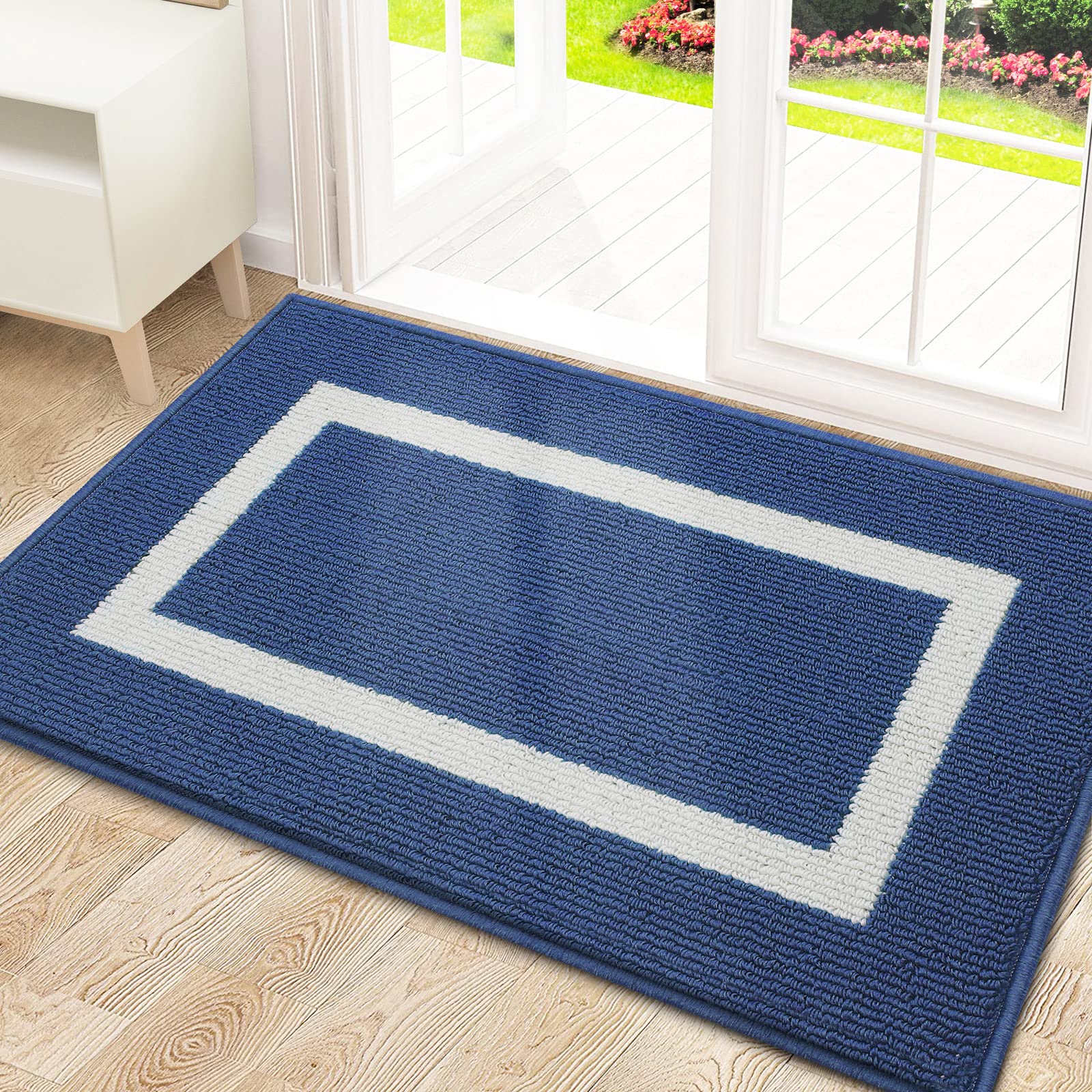 Buganda Indoor Door Mat, 24"x 36", Non Slip LowProfile Entrance Rug
