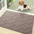 thumbnail image 1 of Buganda Indoor Doormat for Entrance, Washable Dirt Trapper Front Door Rug, Absorbent Non-Slip Low-Profile Door Mat(32"x20", Brown), 1 of 8