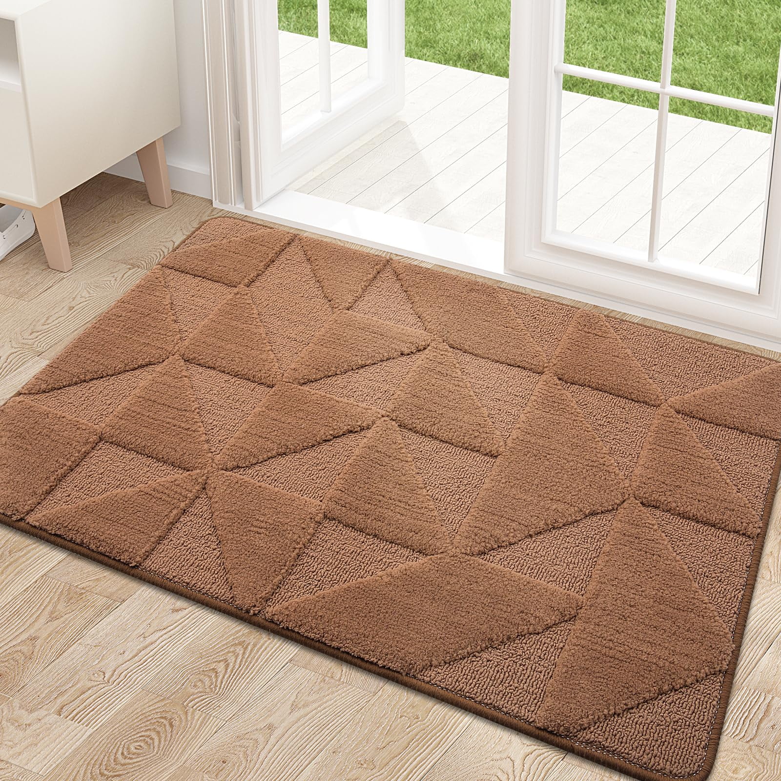 Buganda 20x32 Indoor Doormats, Absorbent Dirt Trapper, Non Slip Low