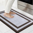 thumbnail image 1 of Buganda Kitchen Mats Anti Fatigue, Washable Rugs for Kitchen, Non Slip Kitchen Mats for Floor, 17.3"x29", Brown, 1 of 9
