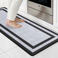 thumbnail image 1 of Buganda Kitchen Mats Anti Fatigue, Washable Rugs for Kitchen, Non Slip Kitchen Mats for Floor, 17.3"x48", Black, 1 of 9