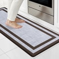 thumbnail image 1 of Buganda Kitchen Mats Anti Fatigue, Washable Rugs for Kitchen, Non Slip Kitchen Mats for Floor, 17.3"x48", Brown, 1 of 9