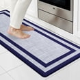 thumbnail image 1 of Buganda Kitchen Mats Anti Fatigue, Washable Rugs for Kitchen, Non Slip Kitchen Mats for Floor, 17.3"x48", Navy Blue, 1 of 9