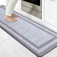 thumbnail image 1 of Buganda Kitchen Mats Anti Fatigue, Washable Rugs for Kitchen, Non Slip Kitchen Mats for Floor, 17.3"x59", Grey, 1 of 9