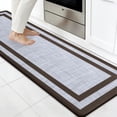 thumbnail image 1 of Buganda Kitchen Mats Anti Fatigue, Washable Rugs for Kitchen, Non Slip Kitchen Mats for Floor, 17.3"x59", Brown, 1 of 9