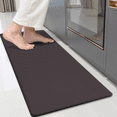 thumbnail image 1 of Buganda Kitchen Mats, Non Slip Waterproof Rugs in Front of Sink, Anti Fatigue Kitchen Mats for Floor, 17.3"x48", Chocolate, 1 of 8