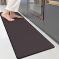 thumbnail image 1 of Buganda Kitchen Mats, Non Slip Waterproof Rugs in Front of Sink, Anti Fatigue Kitchen Mats for Floor, 17.3"x59", Chocolate, 1 of 8