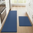 thumbnail image 1 of Buganda Kitchen Rugs and Mats, Sets of 2 Non Slip Waterproof kitchen Rugs, Anti Fatigue Kitchen Mats for Floor, 17.3"x59"+17.3"x29", Blue, 1 of 9