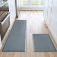 thumbnail image 1 of Buganda Kitchen Rugs and Mats, Sets of 2 Runner Rugs, Anti Fatigue Kitchen Rugs, Non Slip Waterproof Floor Mats, 17.3"x59"+17.3"x29", Grey, 1 of 9