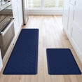 thumbnail image 1 of Buganda Kitchen Rugs and Mats, Sets of 2 Runner Rugs, Anti Fatigue Kitchen Rugs, Non Slip Waterproof Floor Mats, 17.3"x59"+17.3"x29", Navy Blue, 1 of 9