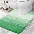 thumbnail image 1 of Buganda Luxury U-Shaped Bathroom Rugs, Super Soft and Absorbent Microfiber Toilet Bath Mats, Non-Slip Contour Bathroom Carpets with Rubber Backing, 20X24, Green, 1 of 7