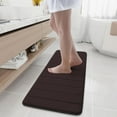 thumbnail image 1 of Buganda Memory Foam Bath Mats Soft Absorbent Bathroom Rugs 17" x 47", Coffee, 1 of 9