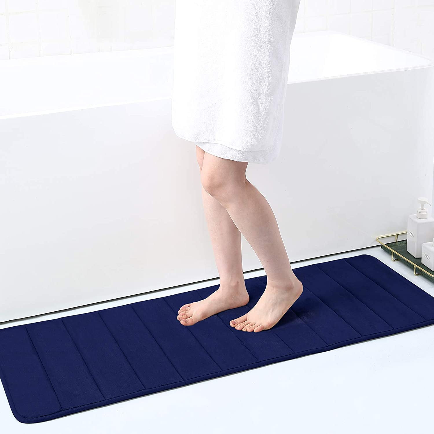 "Buganda Large Memory Foam Bath Mat, Thick & Soft, Absorbent Bathroom