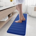 thumbnail image 1 of Buganda Memory Foam Bath Mats Soft Absorbent Bathroom Rugs 17" x 59", Navy Blue, 1 of 8