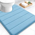 thumbnail image 1 of Buganda Memory Foam Bath Mats Soft Absorbent Bathroom Rugs 20" x 24", Blue, 1 of 8