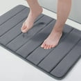 thumbnail image 1 of Buganda Memory Foam Bath Mats Soft Absorbent Bathroom Rugs 20" x 30", Dark Grey, 1 of 9