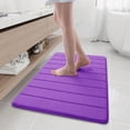 thumbnail image 1 of Buganda Memory Foam Bath Mats Soft Absorbent Bathroom Rugs 24" x 36", Purple, 1 of 8