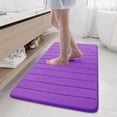 thumbnail image 1 of Buganda Memory Foam Bath Mats Soft Absorbent Bathroom Rugs 24" x 47", Purple, 1 of 8