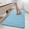 thumbnail image 1 of Buganda Memory Foam Bath Mats Soft Absorbent Bathroom Rugs 24" x 60", Blue, 1 of 8