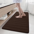 thumbnail image 1 of Buganda Memory Foam Bath Mats Soft Absorbent Bathroom Rugs 24" x 60", Coffee, 1 of 8