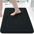 thumbnail image 1 of Buganda Memory Foam Bathroom Rug, Soft and Absorbent Bath Mat, Comfortable Bath Rug Carpet for Bathroom Floor Black 30x20, 1 of 10